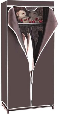 COSTWAY Stoffschrank Keiderschrank mit Kleiderstange, 172x74x50cm