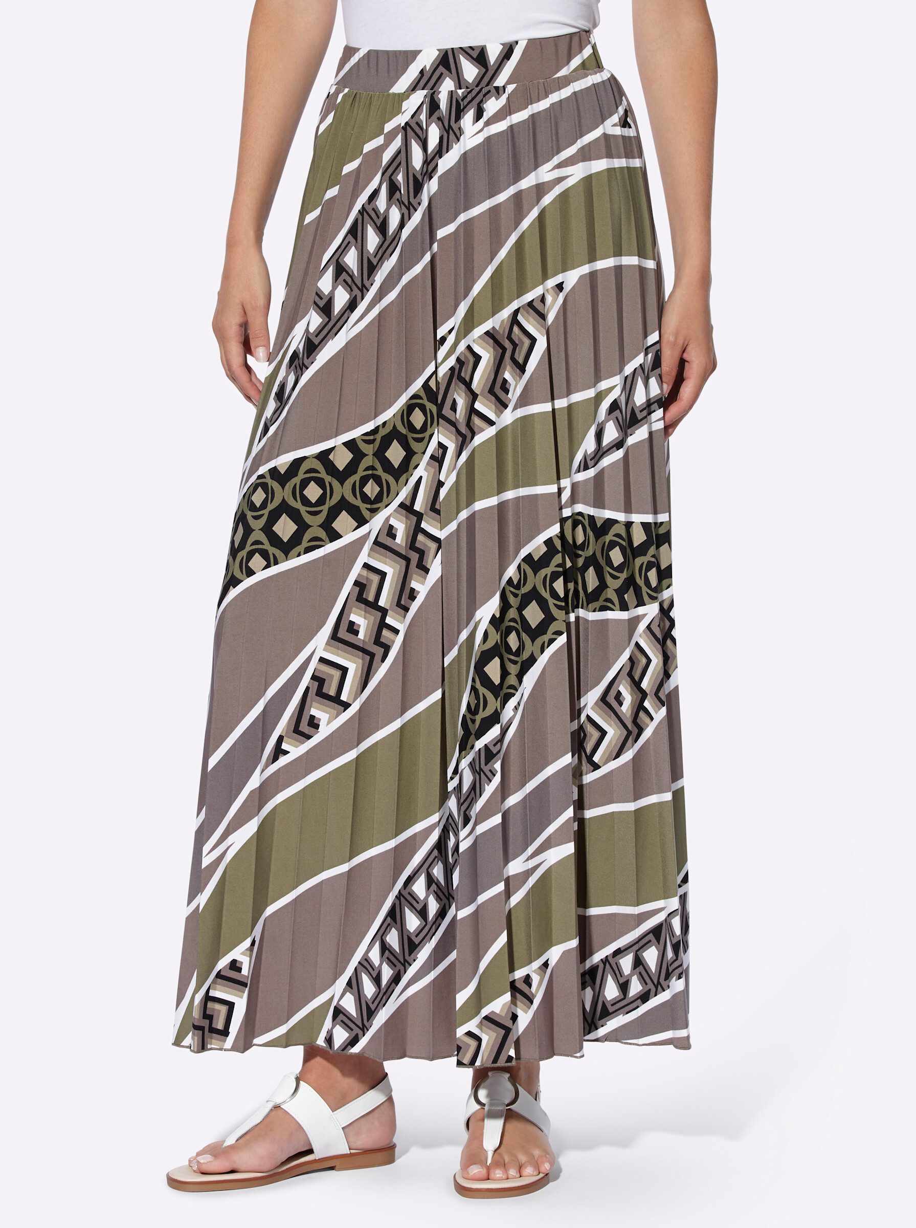 heine A-Linien-Rock Plisseerock .