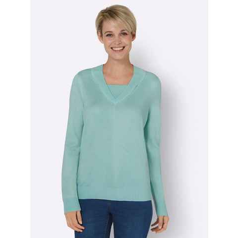 Sieh an! Strickpullover 2-in-1-Pullover