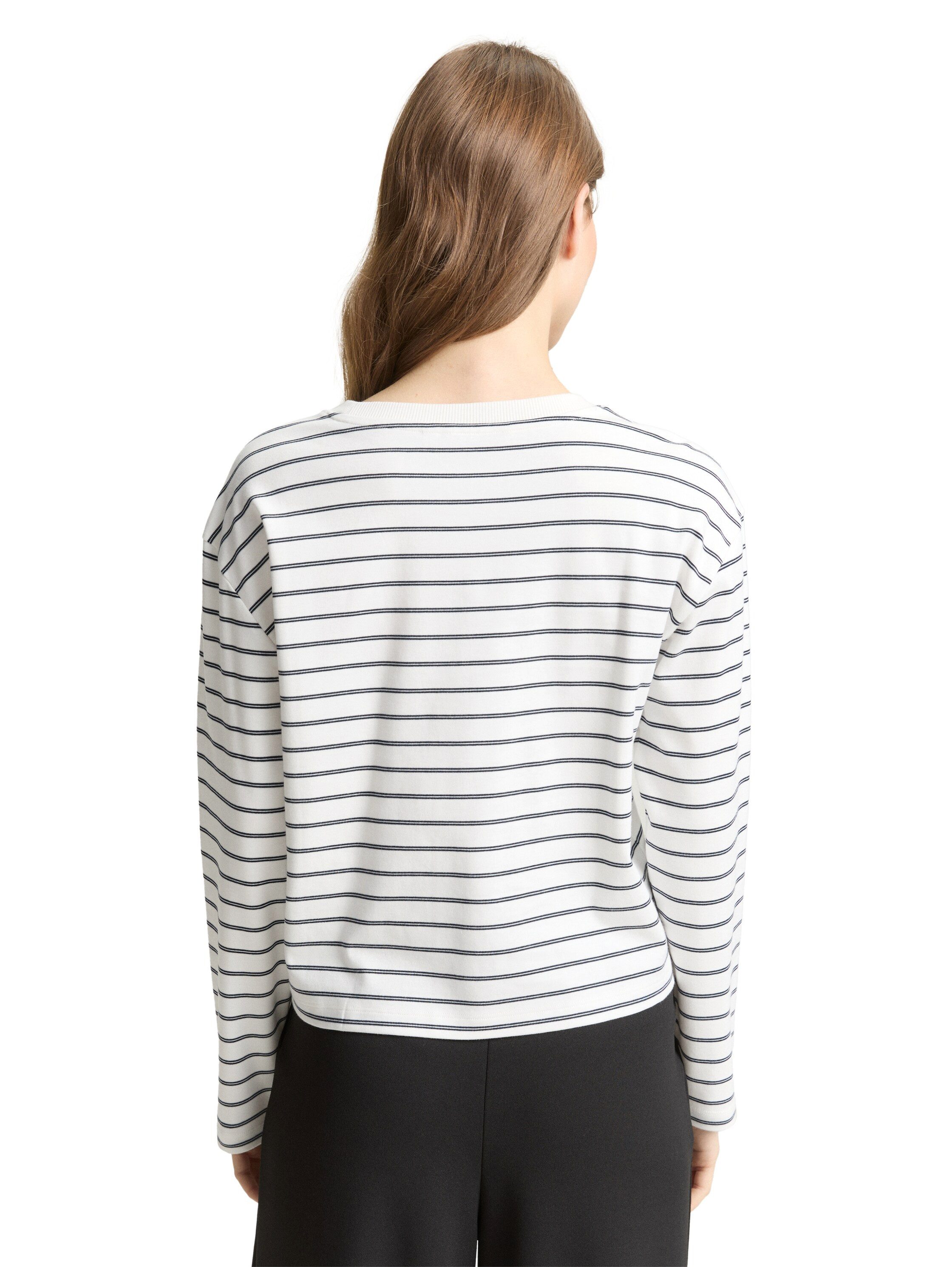 TOM TAILOR Denim T-Shirt mit Streifen Muster günstig online kaufen