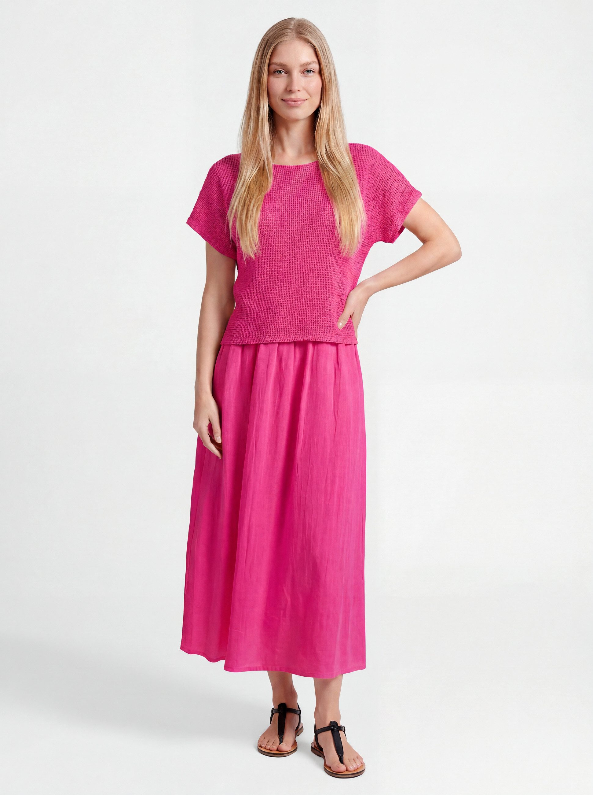 Sommerkleid Lässiges Midikleid im angesagten Lagen-Look
