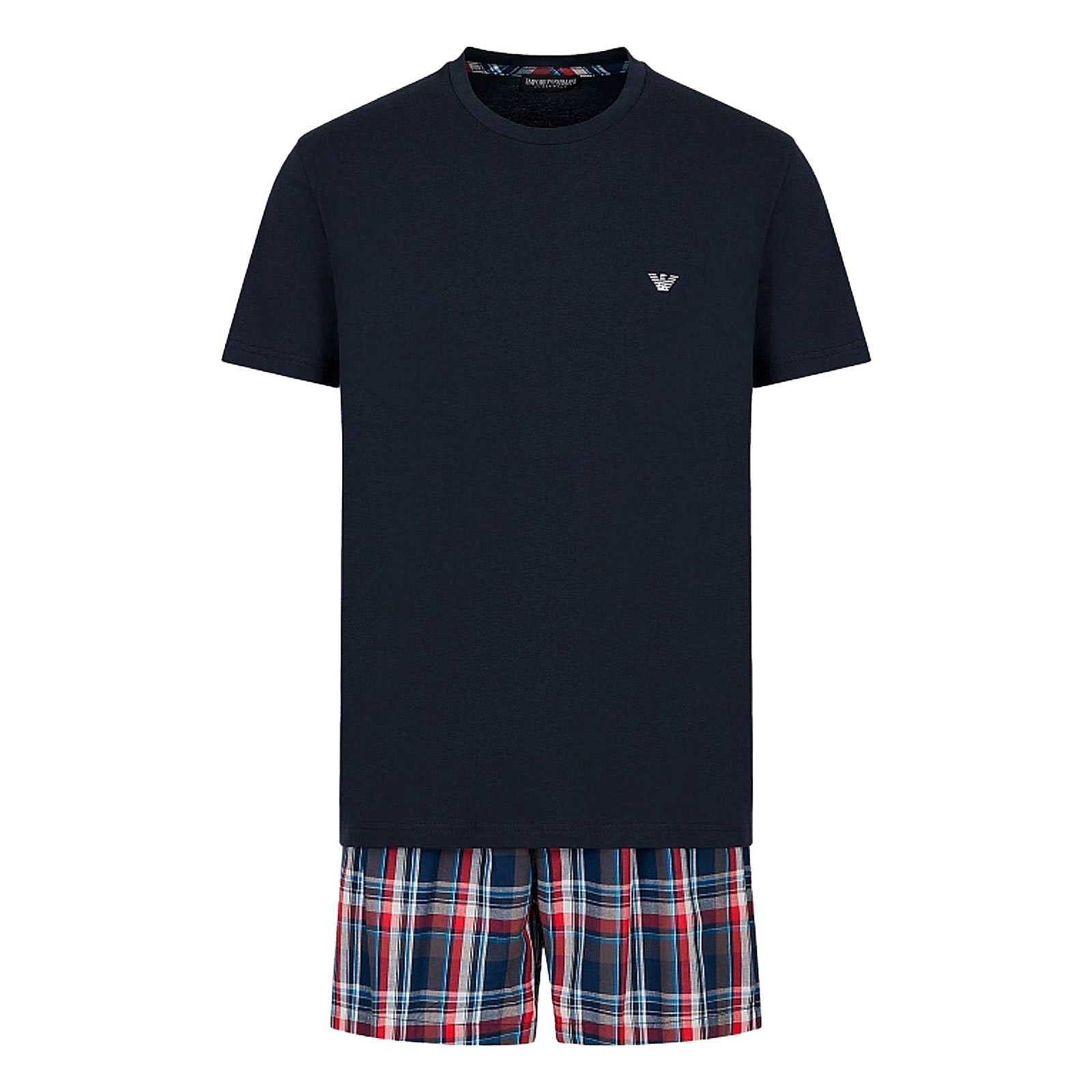 Emporio Armani Shorty Pyjama (2 tlg) mit gemusterter Shorts