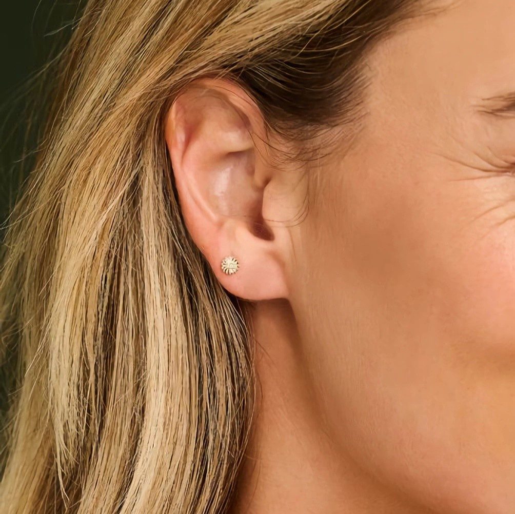 NICEANDnoble Paar Ohrstecker 585er Gelbgold kleine Ohrstecker Margeriten Zi günstig online kaufen