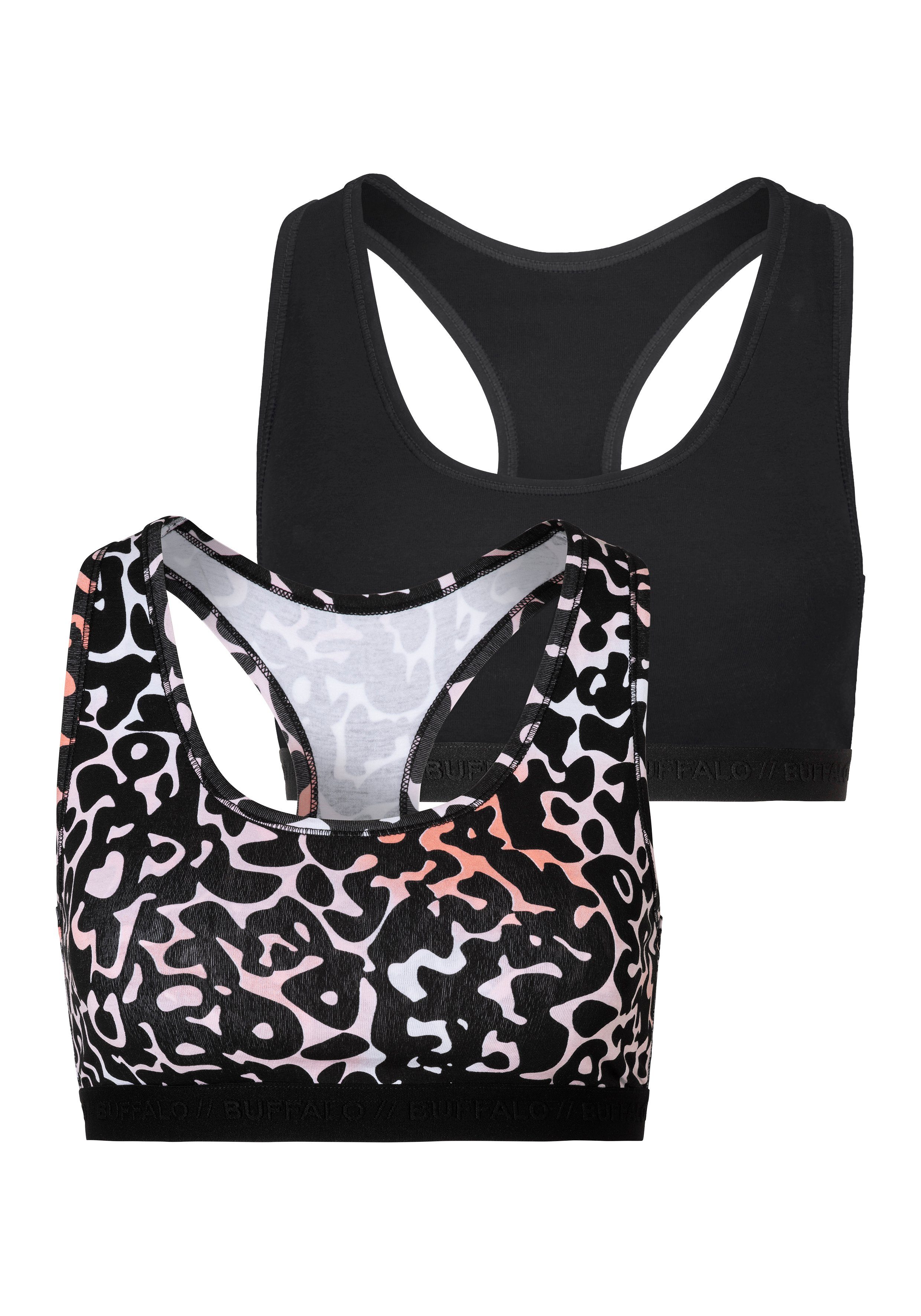 Buffalo Bustier (Packung, 2 Stück) mit Logo-Bündchen
