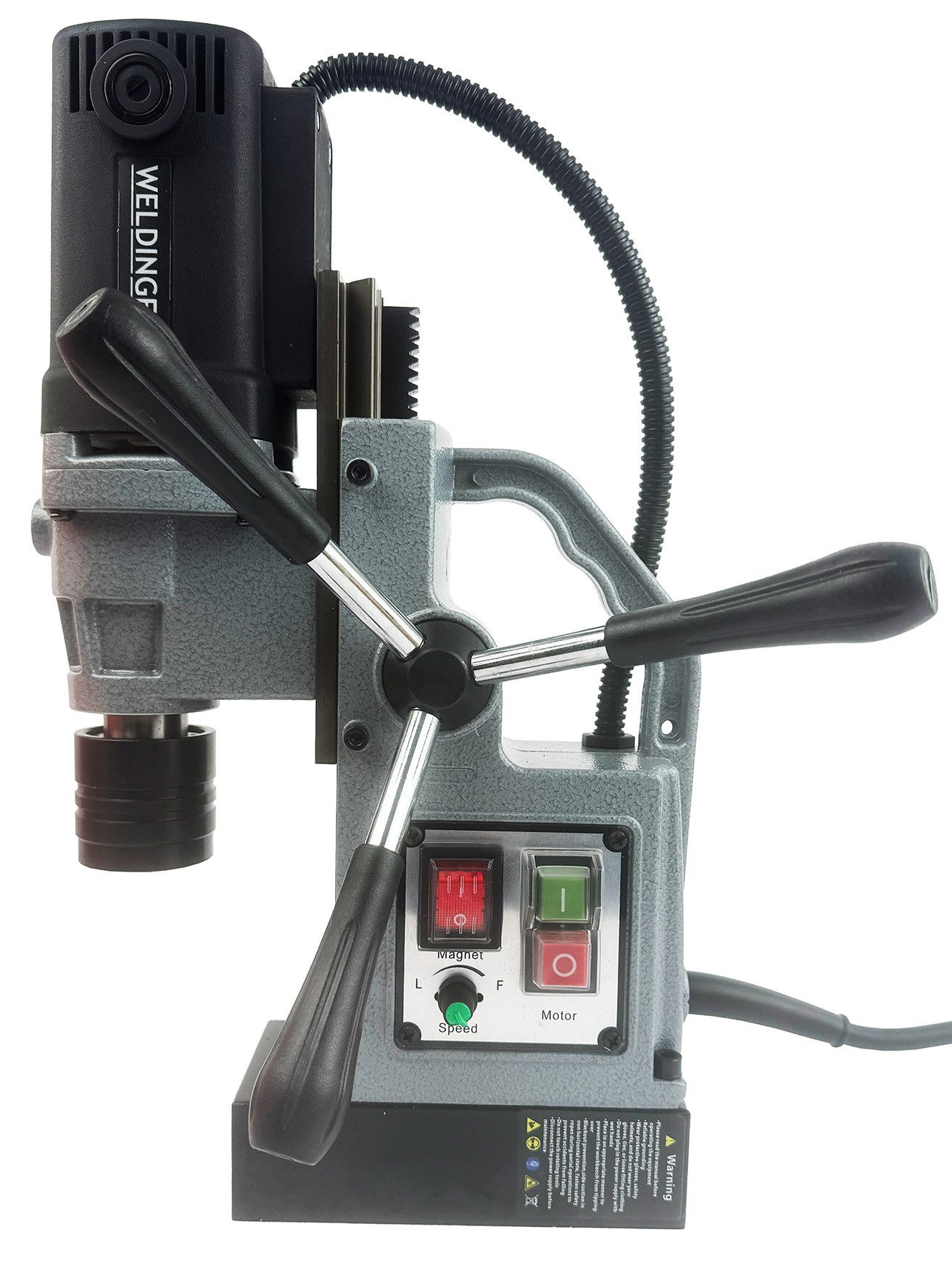 WELDINGER Bohrmaschine Magnetbohrmaschine MB-930 Weldon Drehgriff Schmiersystem Koffer 230 V, 230 V/50 Hz V, max. 750 U/min