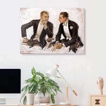 Posterlounge Acrylglasbild Joseph Christian Leyendecker, Edle Herren im Smoking, Büro Malerei