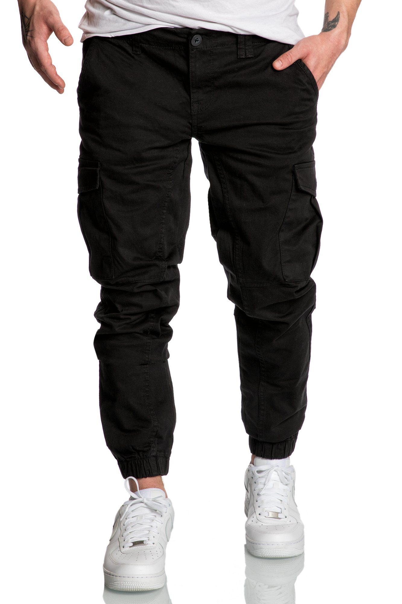 Amaci&Sons Chinohose RIALTO Cargo Jogger-Chino Herren Cargo Jogger Chino Jeans Hose