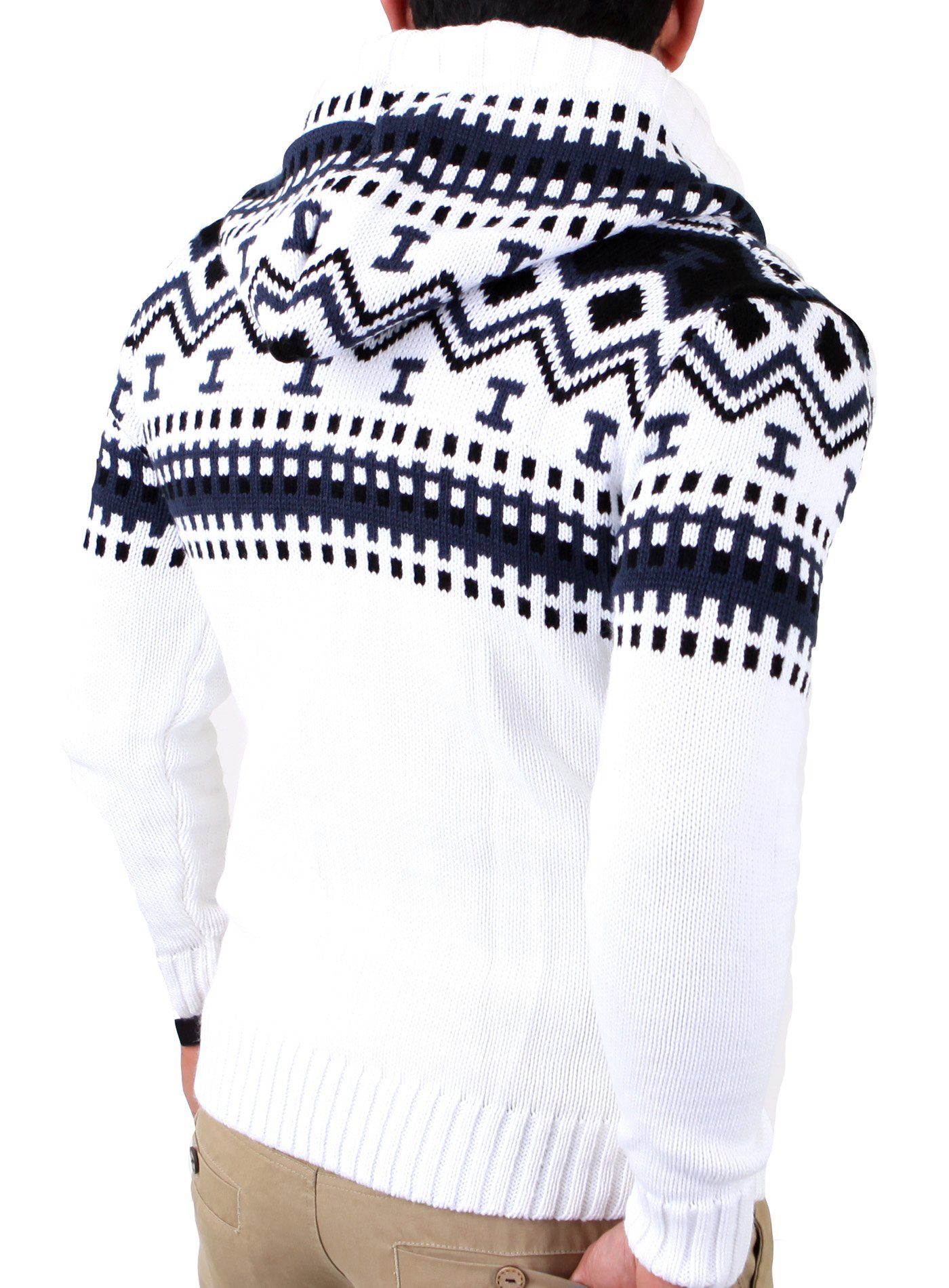 Reslad Strickpullover Reslad Herren Grobstrick Norweger Winter Strickjacke günstig online kaufen