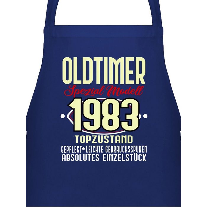 Shirtracer Kochschürze Oldtimer Spezial Modell 1983 Vierzigster (1-tlg) 40. Geburtstag Schürze