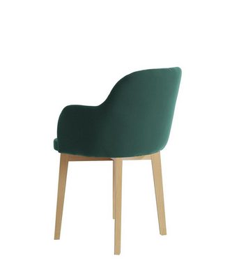 Beautysofa Polsterstuhl Relax (aus Veloursstoff), Stuhl für Wohnzimmer oder Büro, Relaxstuhl mit Holzbeine
