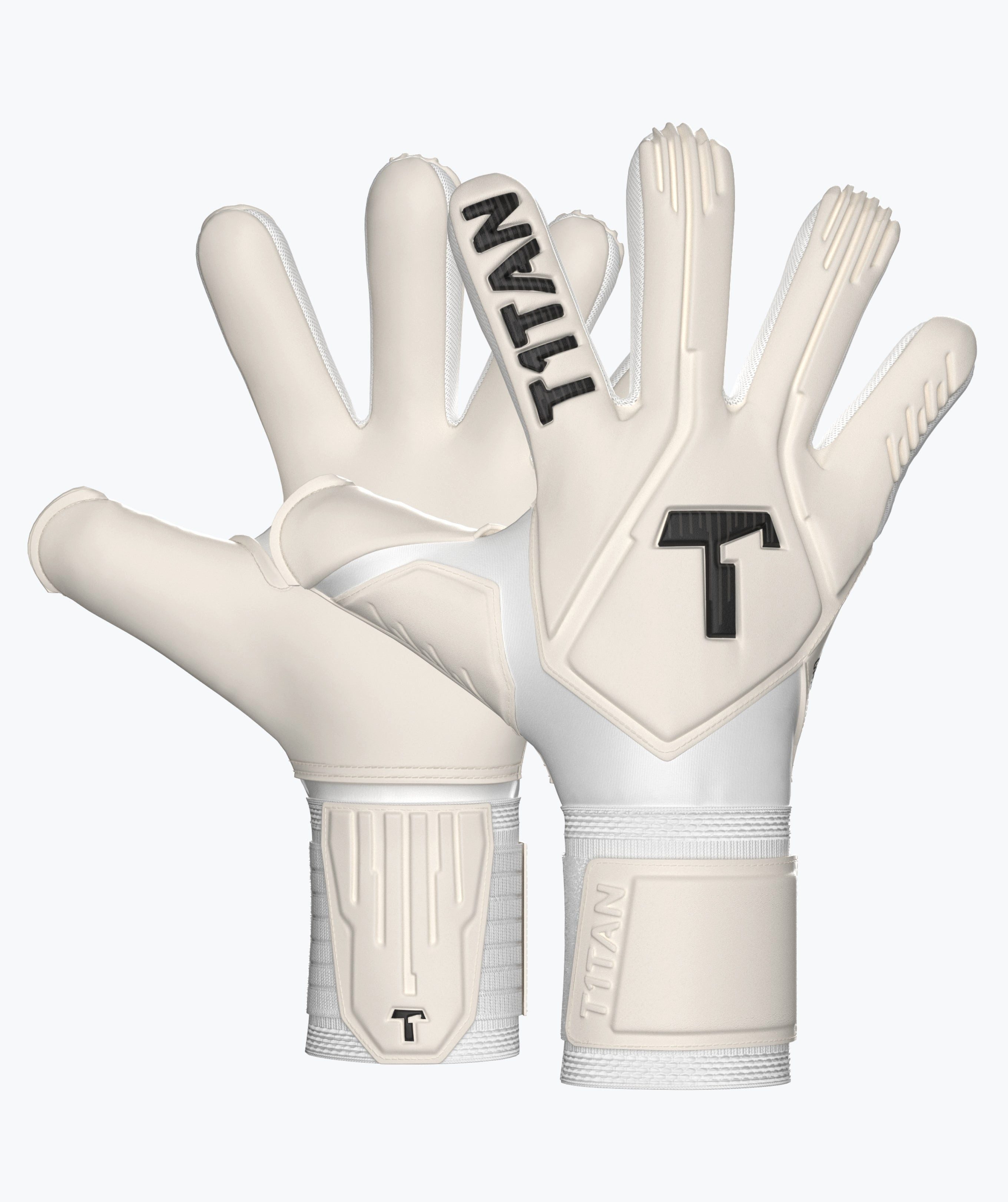 T1TAN Torwarthandschuhe Erwachsene Legend White-Out, Größe 6-11