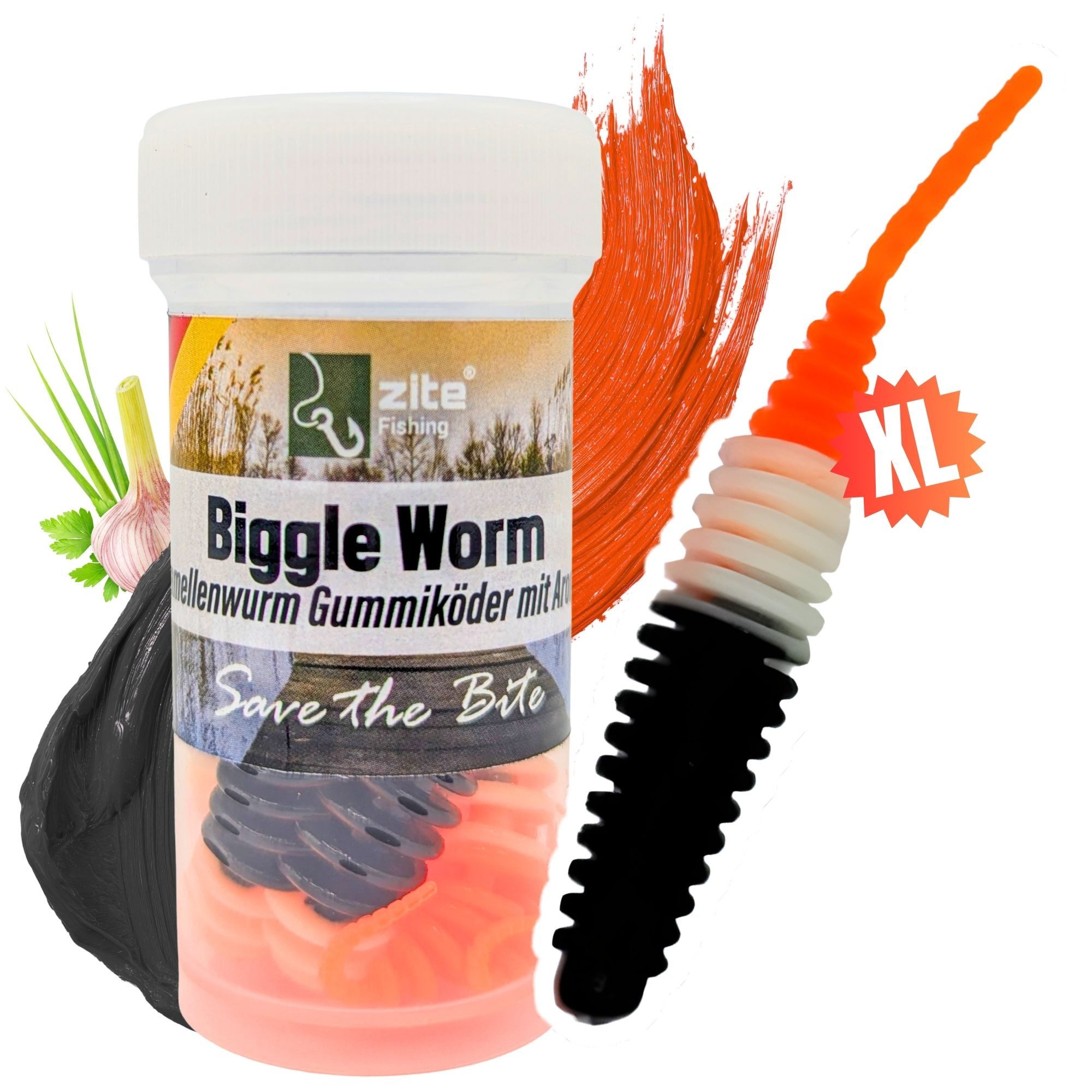 Kunstköder Biggle Worm 6,5 cm 8 Stück - Lamellenwurm fürs UL-Angeln - Gummiköder