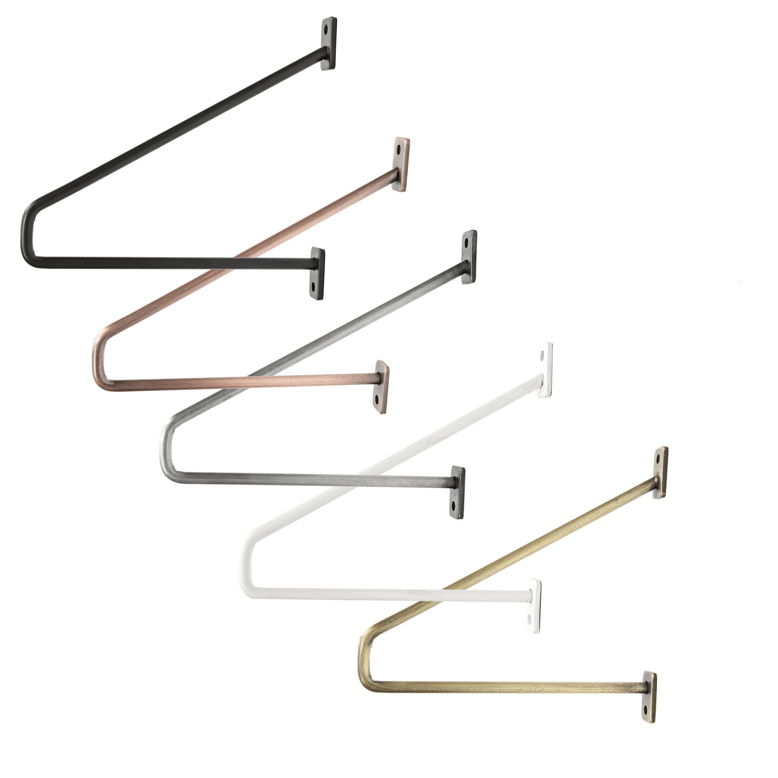 Natural Goods Berlin Wandregalhalter PRENZLBERG, 2-tlg., Regalhalterung, Winkelkonsole, Wandregal, 200mm, Antik Gold