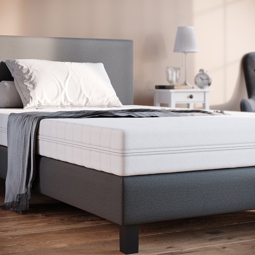 Kaltschaummatratze, Weiß, 120 x 200 cm H2 Härtegrad, 7Zonen, VitaliSpa®, 16 cm hoch