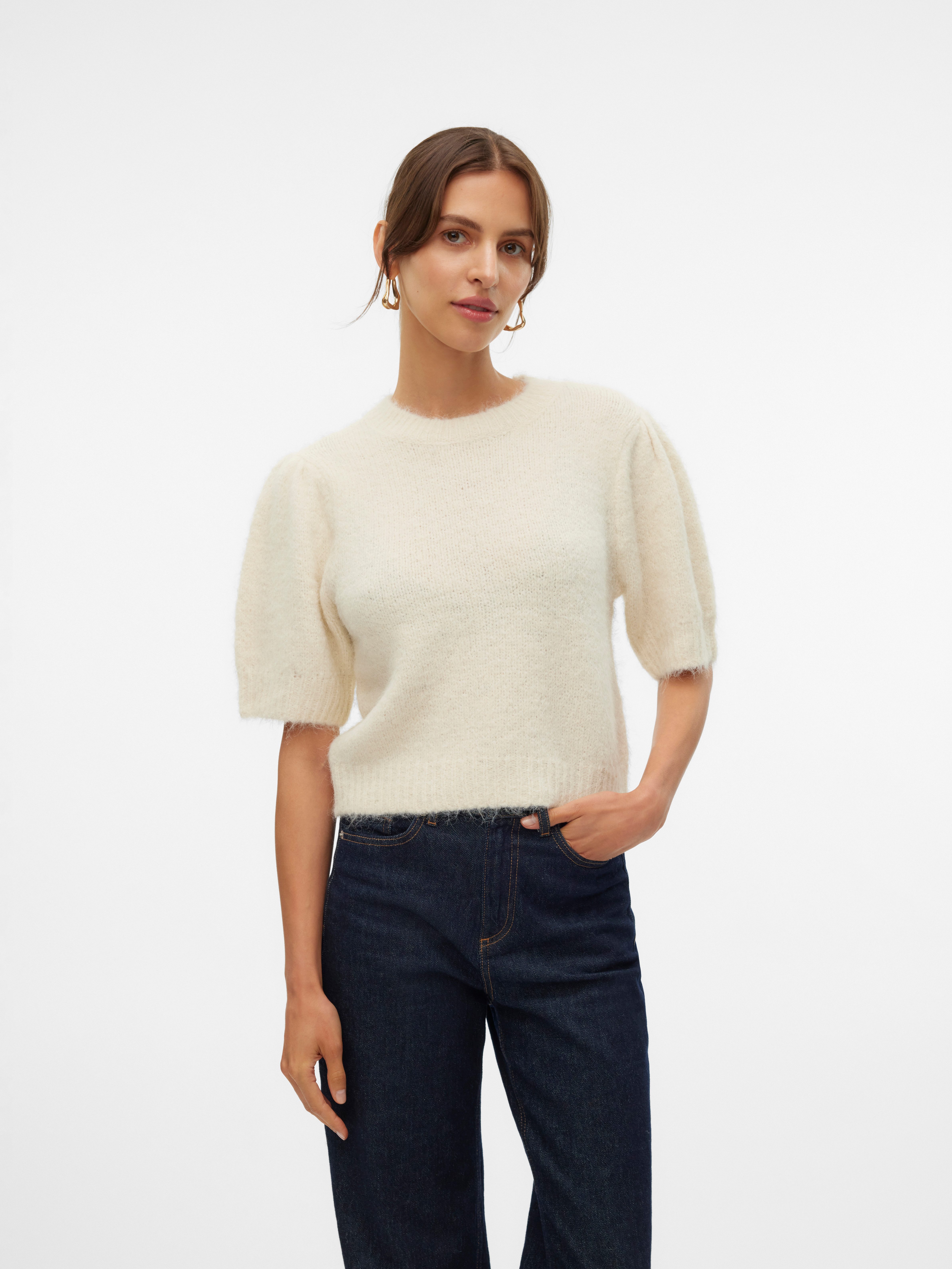 Vero Moda Strickpullover VMNOVAH SS O-NECK günstig online kaufen