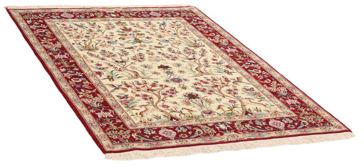 Orientteppich Isfahan Handgeknüpfter Nain / 6 Höhe: mm 110x161 Perserteppich, rechteckig, Trading, Orientteppich