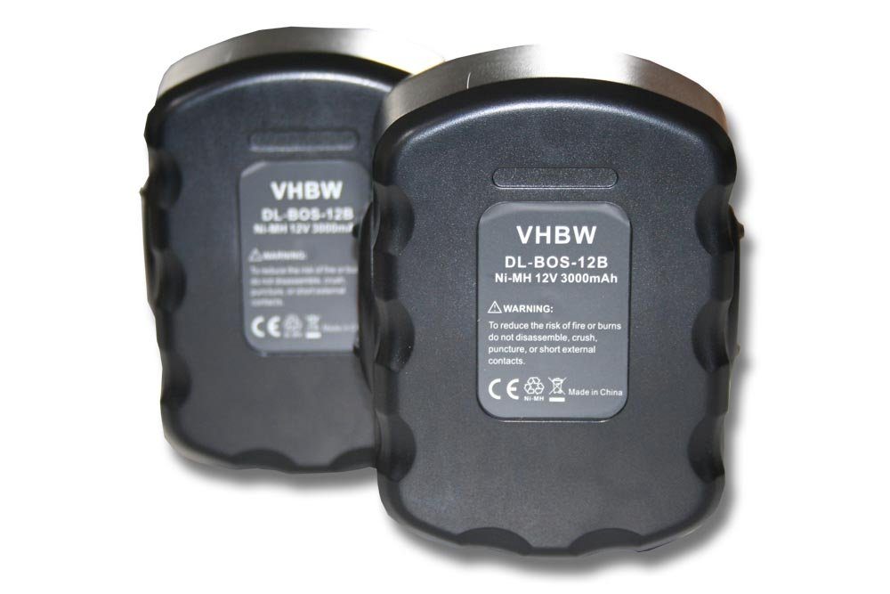 vhbw passend für Bosch GLI 12, GLI 12V Flash light, GSB 12, GSB 12VE-2, GSR Akku 3000 mAh