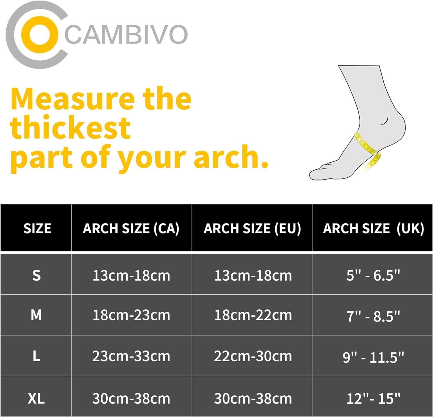 CAMBIVO Kompressionsstrümpfe 2er Set Plantarfasziitis Sprunggelenkbandage für Schmerzlinderung (Plantarfasziitis Knöchelbandage Set – Fußstütze für Schmerzlinderung, 2-Paar, 2 Paar Bandagen atmungsaktivem Material für optimale Unterstützung)