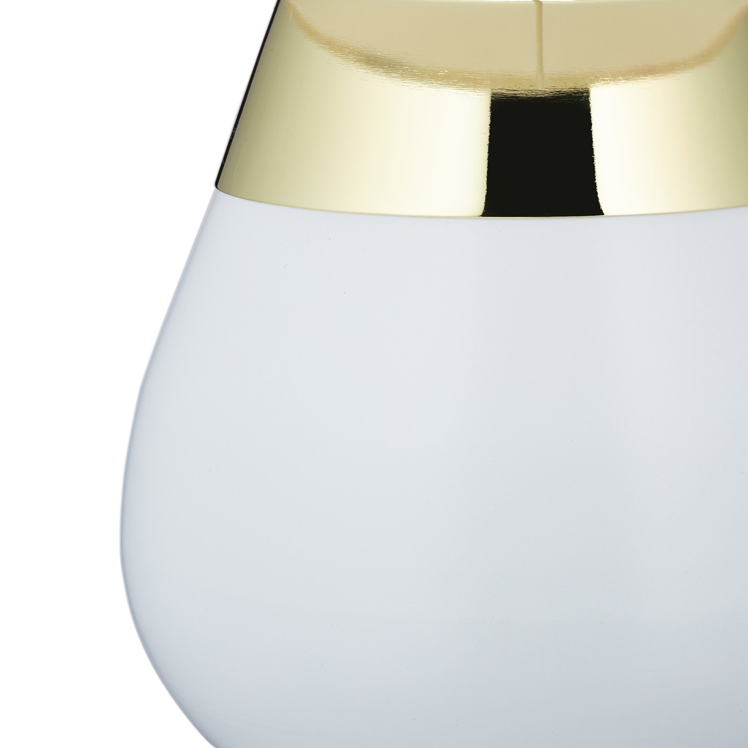 Weiß Gold Ovale mit Tischleuchte Tischlampe Gold Touch, relaxdays