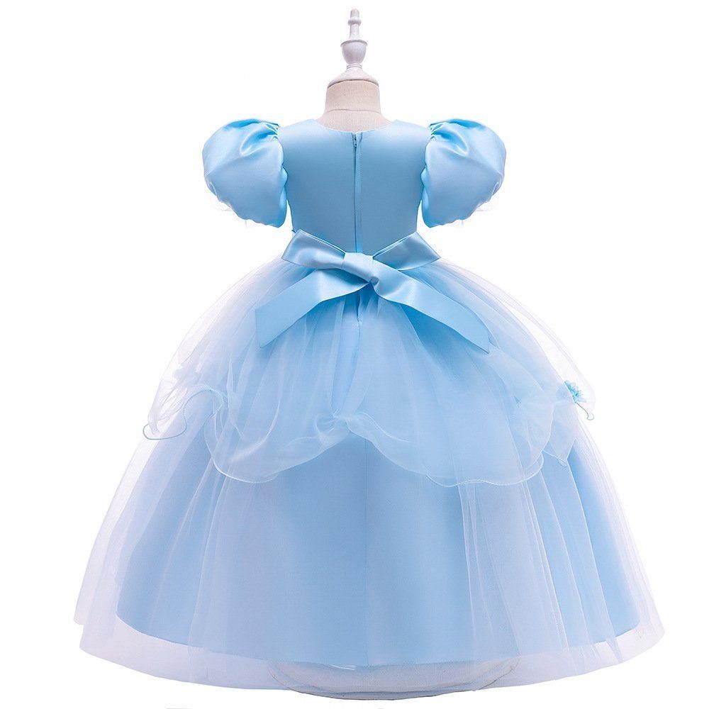 Puffärmel Spitze Prinzessin LAPA Perlen mit und Kleid Abendkleid Mädchen