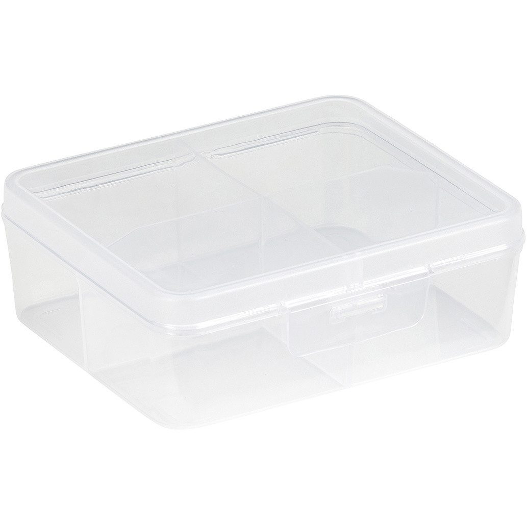 Aufbewahrungsbox Sunware Sortierbox Q-Line 4 Fächer 14,6 x 13 x 53