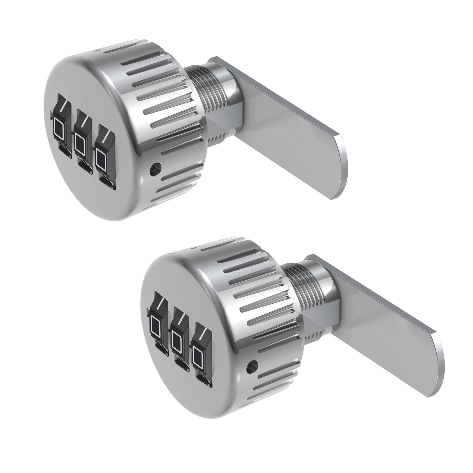 BASI Schließzylinder Hebelschloss, (Packung, 2-St), Zahlenkombination 3-stelliger, Ideal für Spinde, universal, 2 Stück