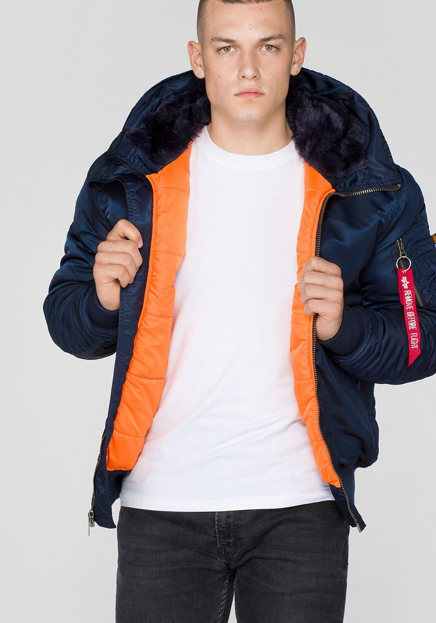 Alpha Industries Bomberjacke MA-1 HOODED replica blue