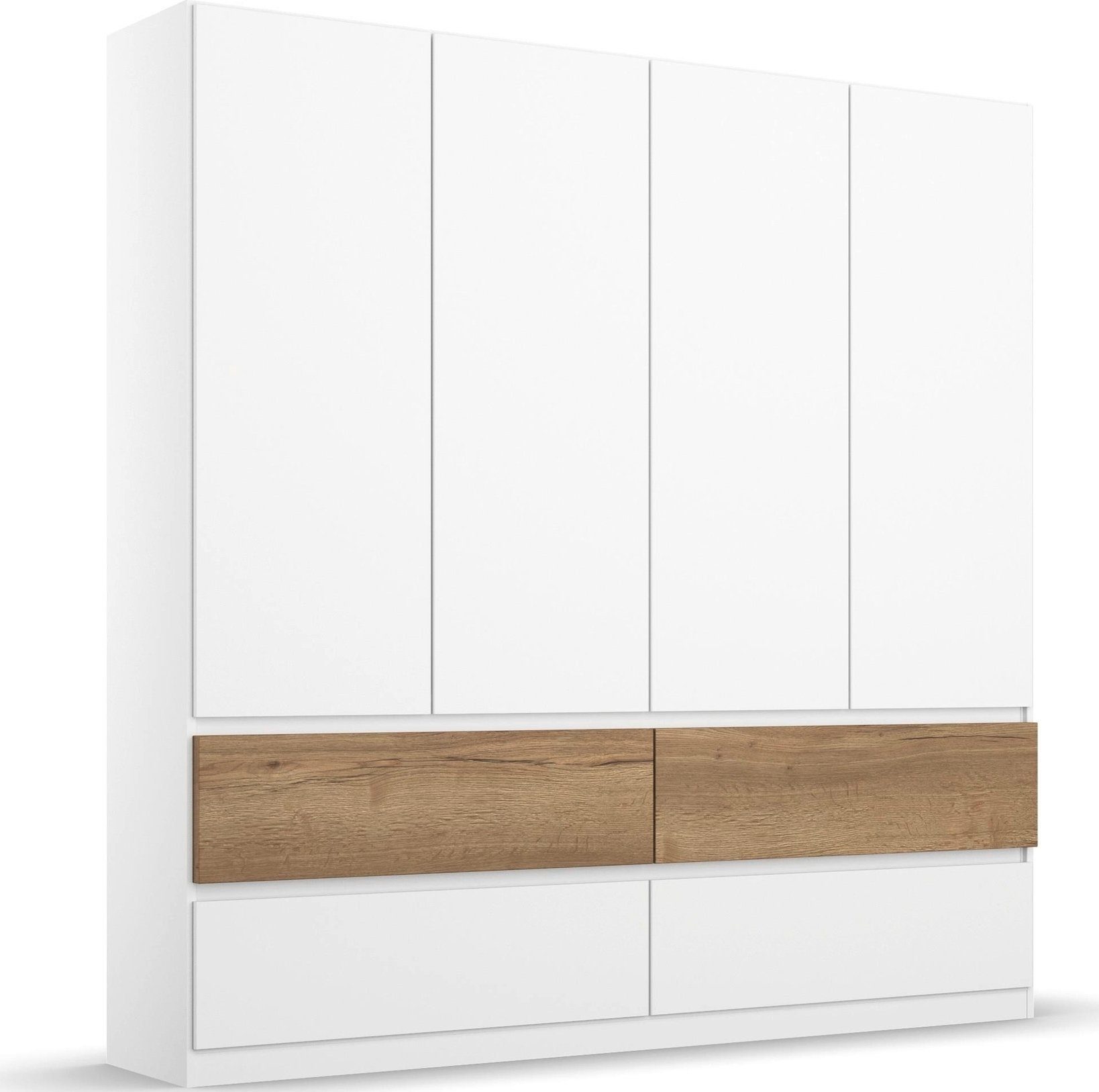 rauch Drehtürenschrank Winnipeg grifflose Front, Schubkästen m. Griffmulde, auch mit Beleuchtung