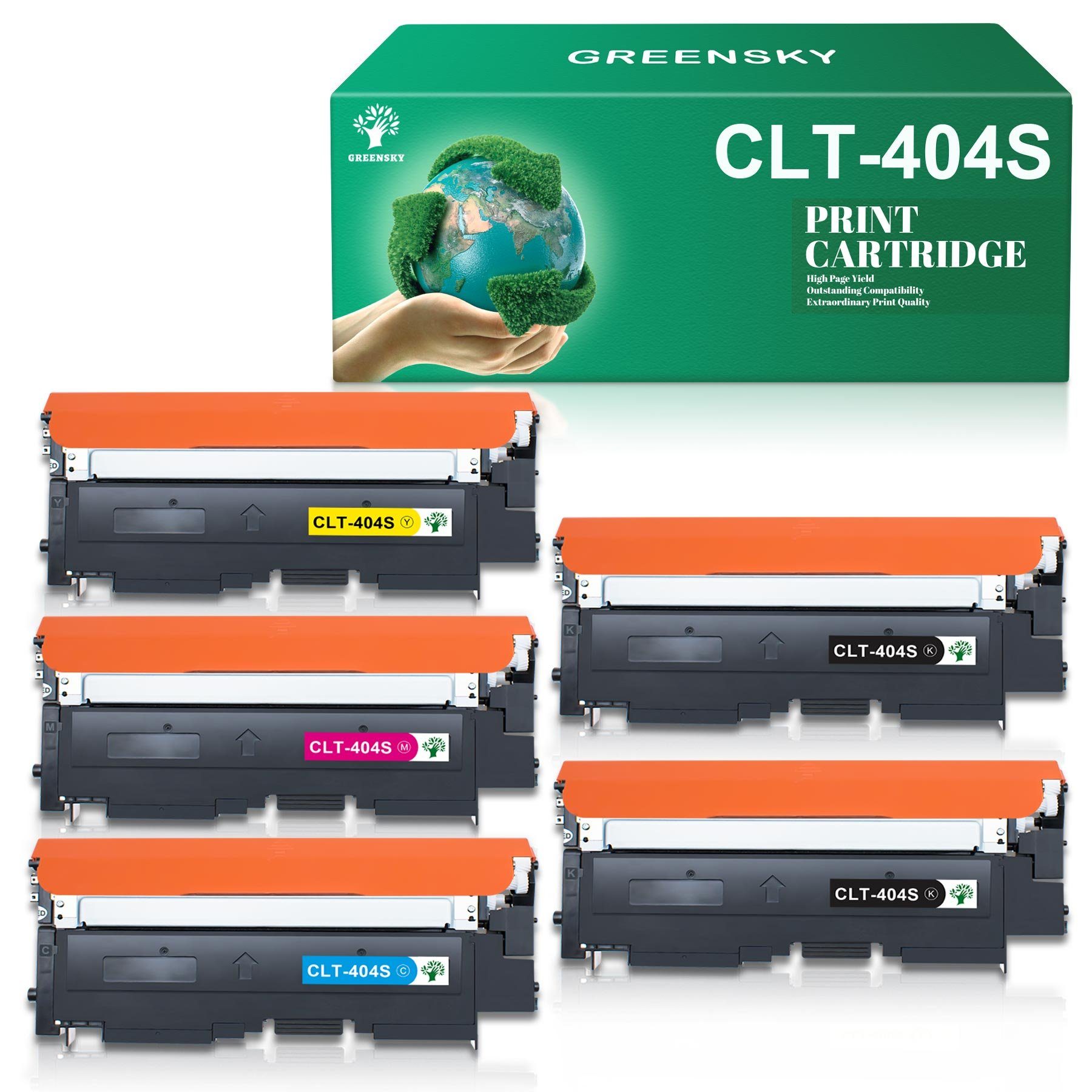 SAMSUNG Xpress Multipack CLT-P404C CLT-404 für 5pk Greensky Tonerkartusche