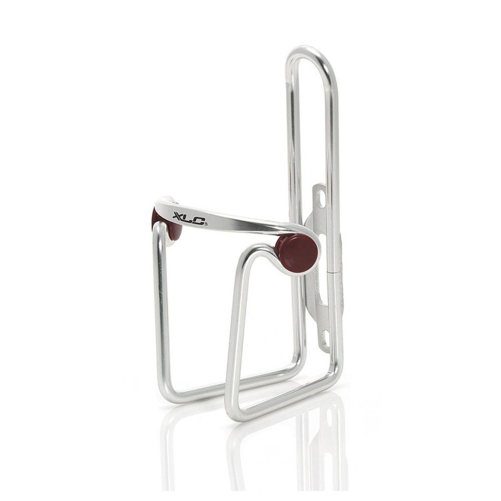 XLC Fahrrad-Flaschenhalter Trinkflaschenhalter Alu BC-A02 silber/matt, Polster rund
