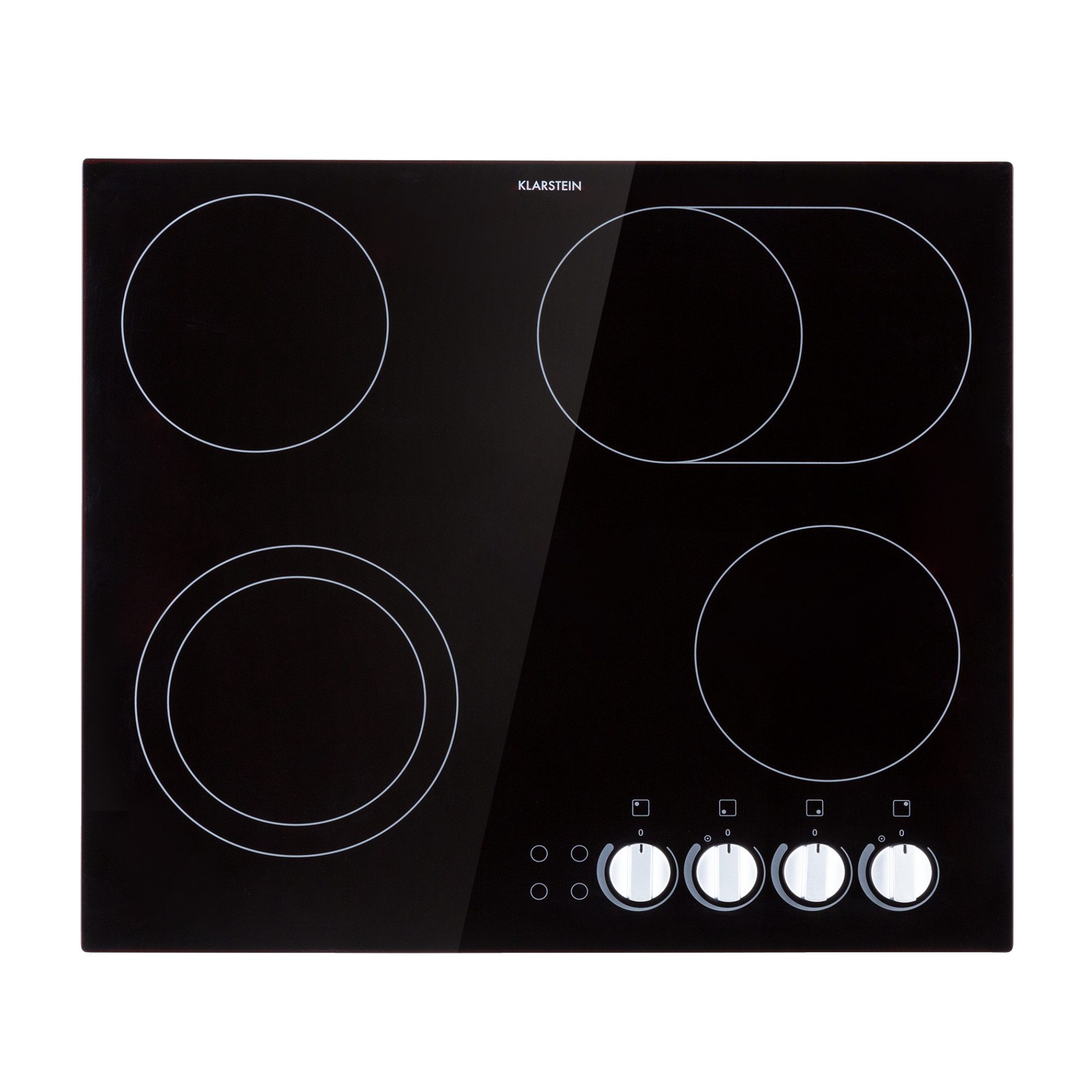 Klarstein Elektro-Kochfeld EasyCook, Keramikkochfeld 6100W Drehregler schwarz
