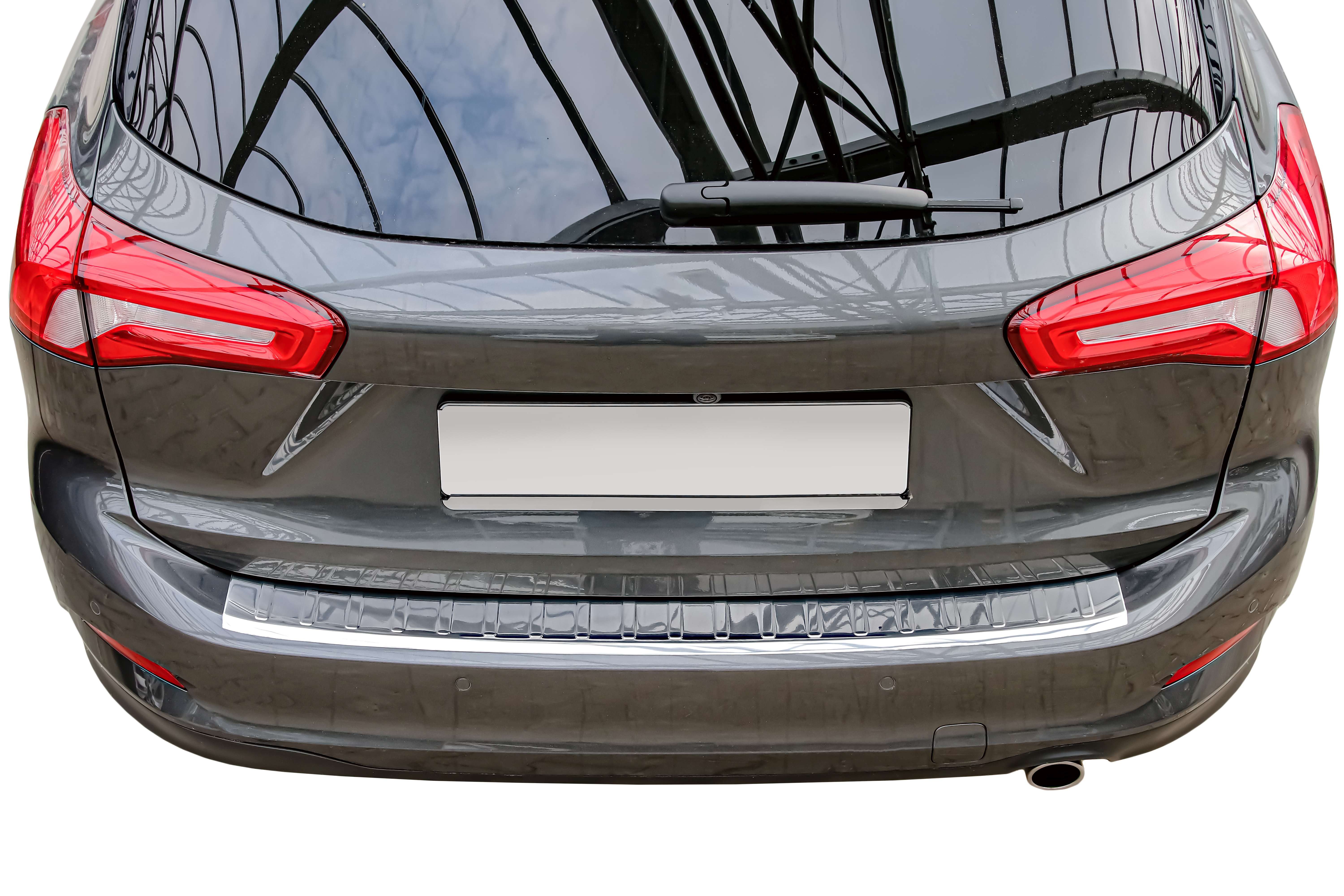 RECAMBO Ladekantenschutz für FORD Focus 4 TURNIER, ab 2018- Stoßstangenschutz, V2A rostfrei, Exklusive Optik, praktischer Schutz & perfekte Passform