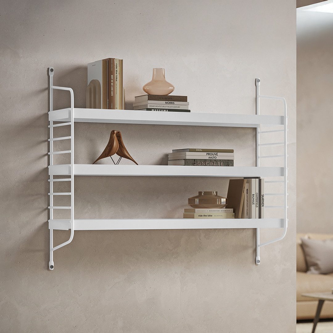 skølm Wandregal Mimir mit 3 höhenverstellbaren Regalböden, weiß, bis 5kg pr günstig online kaufen