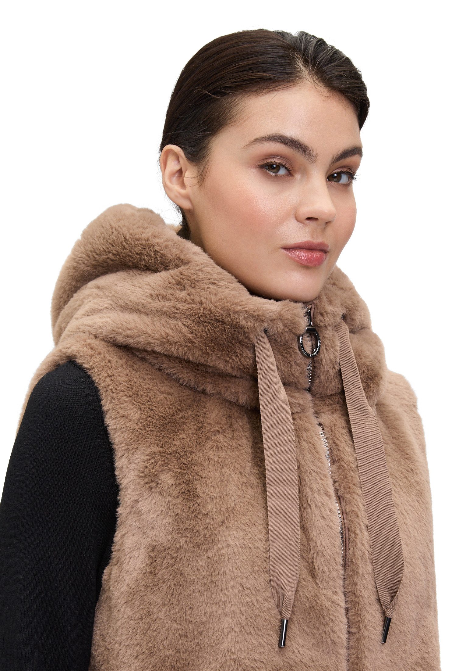 Betty Barclay Plüschweste Damen mit Kapuze