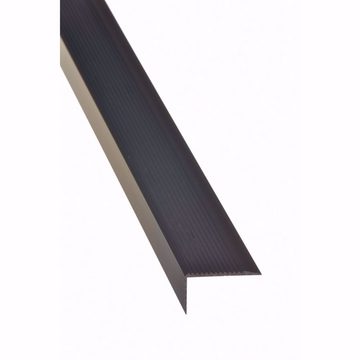 acerto® Treppenkantenprofil Alu Treppenwinkel-Profil 100cm 28x50mm bronze dunkel selbstklebend