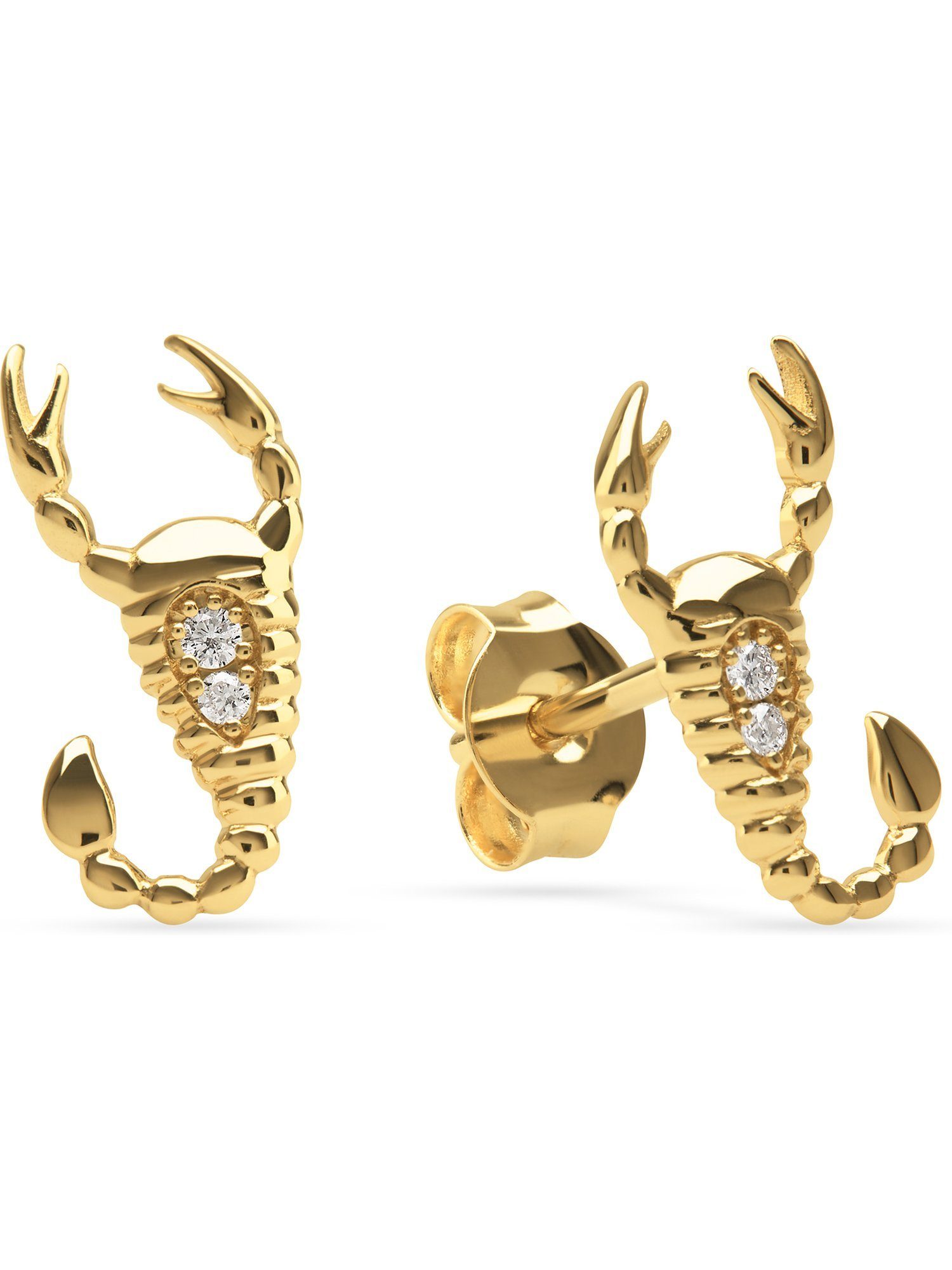 GUIA Paar Ohrstecker GUIA Damen-Ohrstecker 585er Gelbgold 2 Diamant