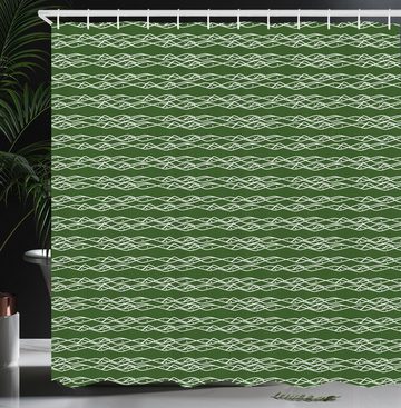 Abakuhaus Duschvorhang Moderner Digitaldruck mit 12 Haken auf Stoff Wasser Resistent Breite 175 cm, Höhe 180 cm, Streifen Horizontale Linien und Punkte