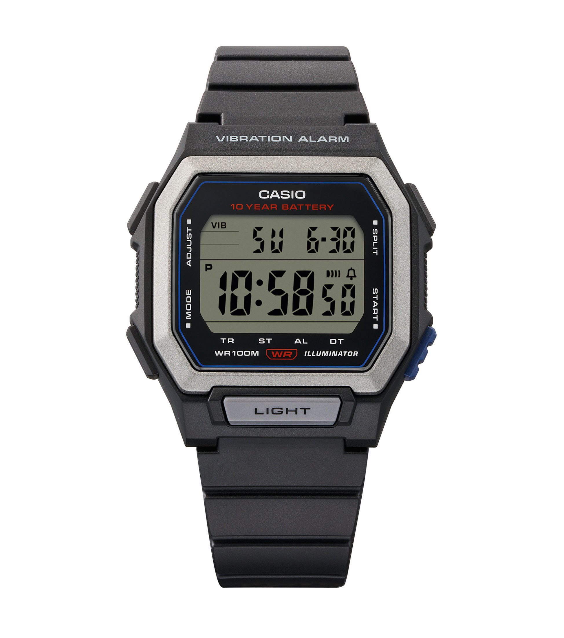 CASIO TIMELESS COLLECTION Chronograph W-738H-1AVEF, Quarzuhr, Armbanduhr, Herrenuhr, digital, automatischer Kalender