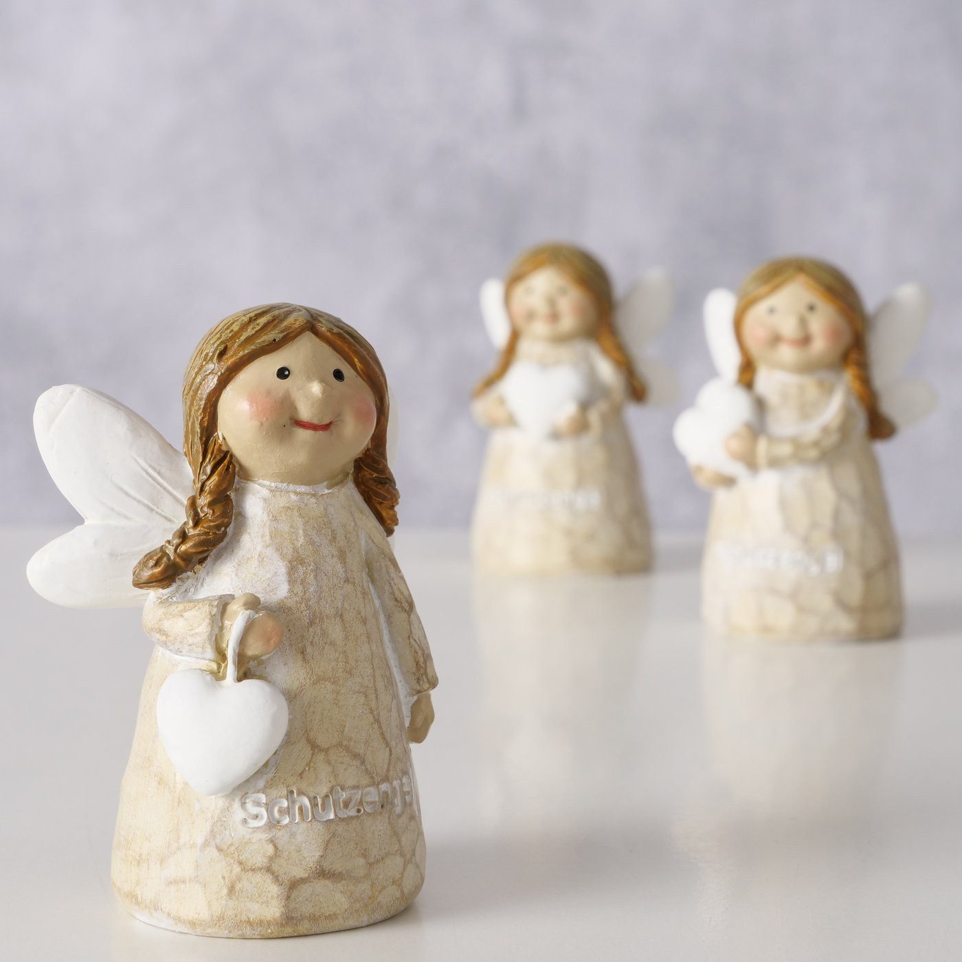 MF Engelfigur Schutzengel Figuren Mimmy im 3er Set – Handgefertigte Deko (3 St)