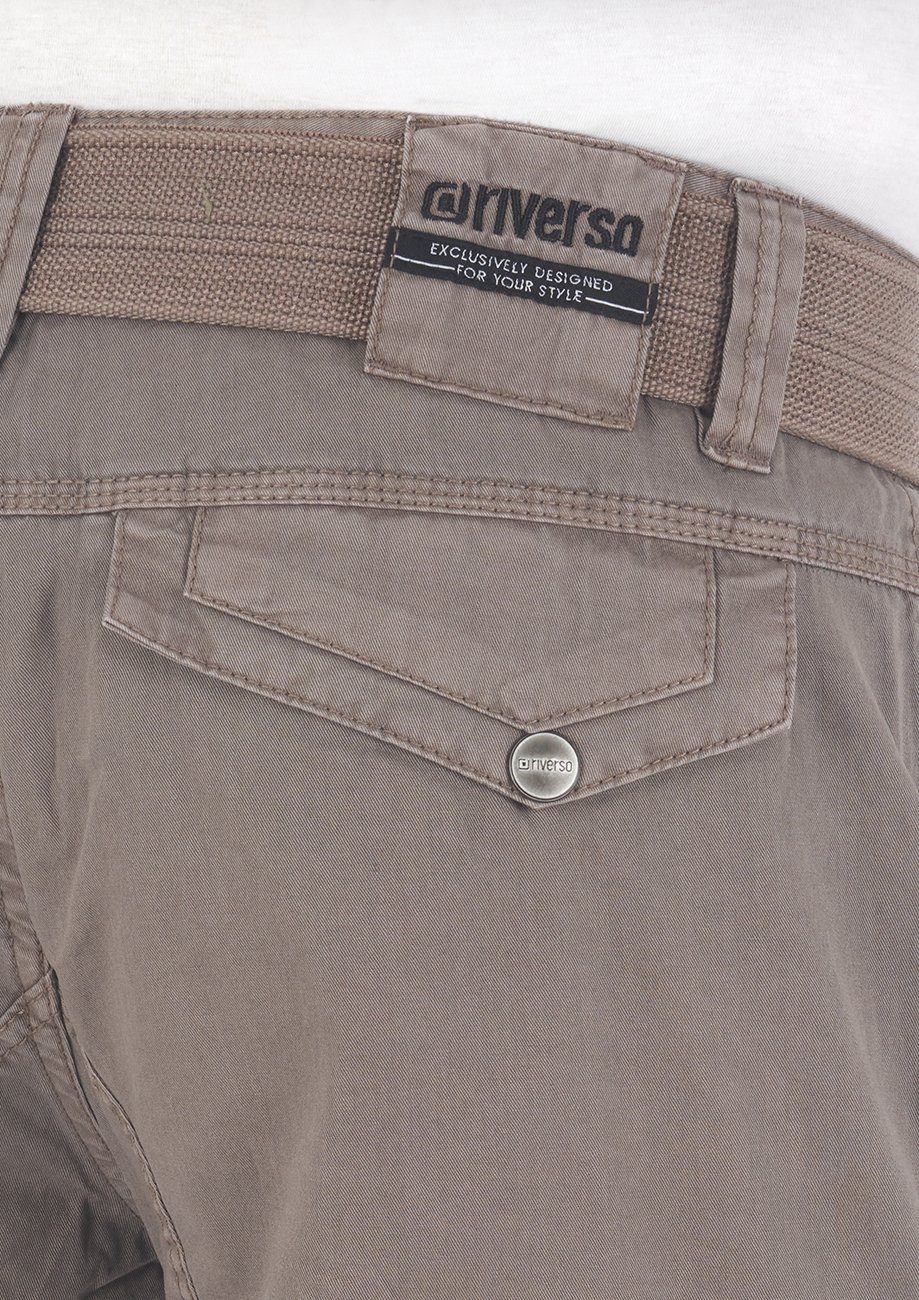 riverso Cargoshorts Herren Shorts RIVAnton Regular Fit Bermudashorts mit Gürtel – Bild 5 von 5