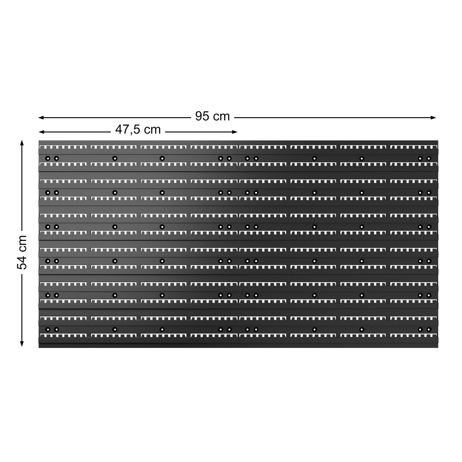 monzana Werkzeughalter, 95x54cm 54 tlg. 2 Wandplatten 50 Werkzeughaken erweiterbar Werkstatt