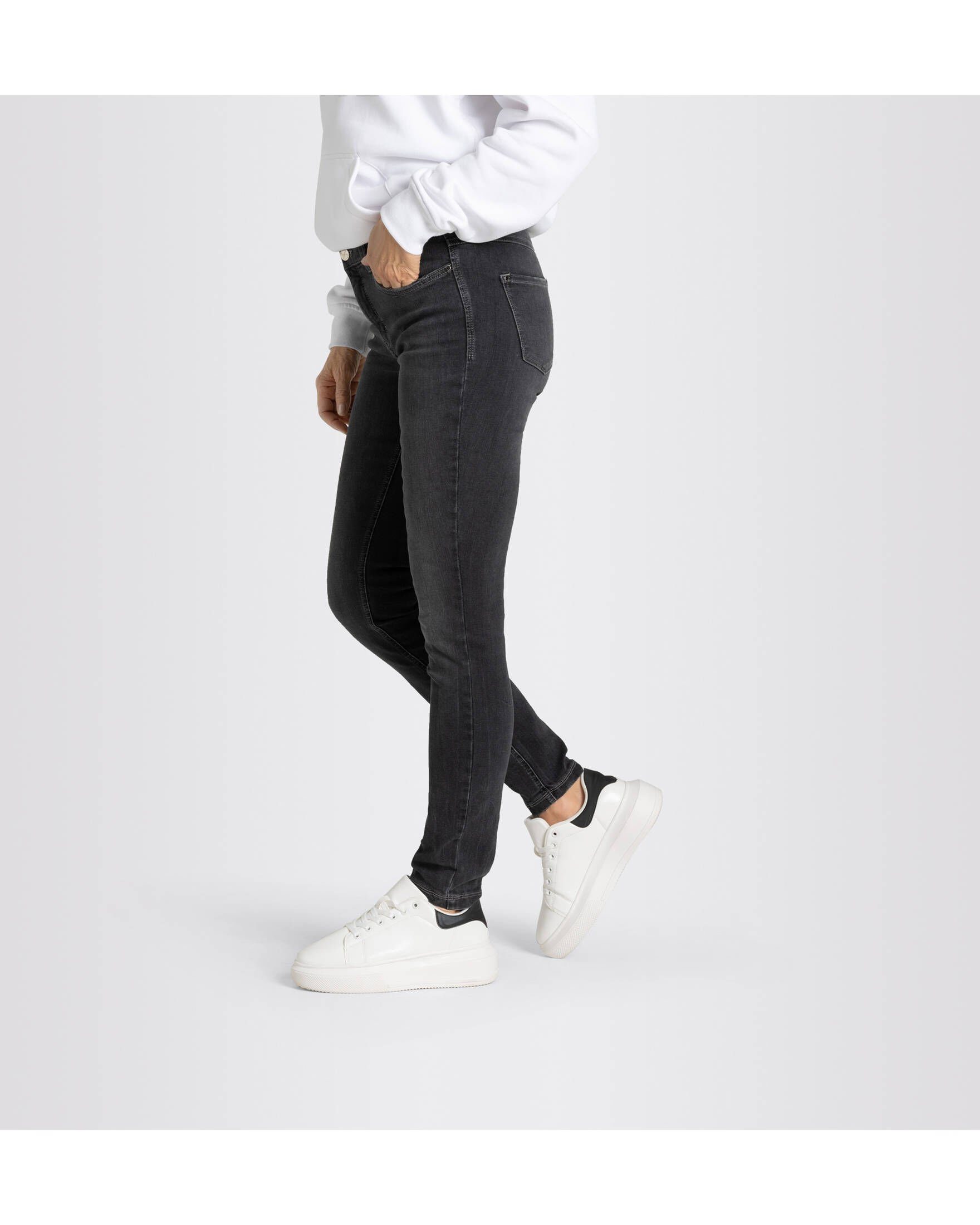 Damen (13) 5-Pocket-Jeans Skinny" Jeans MAC (1-tlg) "Dream grau