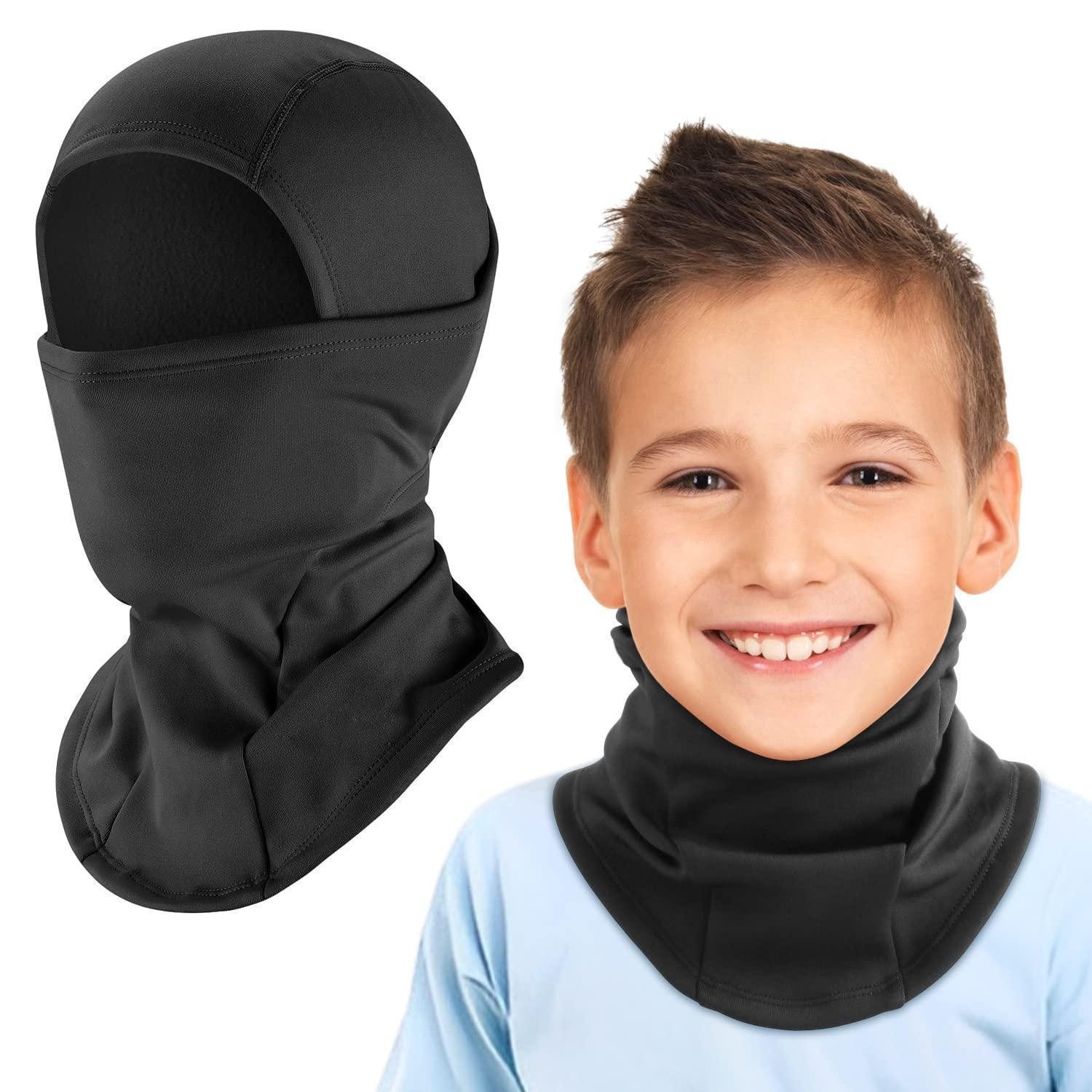 LuxusKollektion Sturmhaube Sturmhaube Kinder Thermo Winddicht Balaclava Einheitsgröße Schwarz