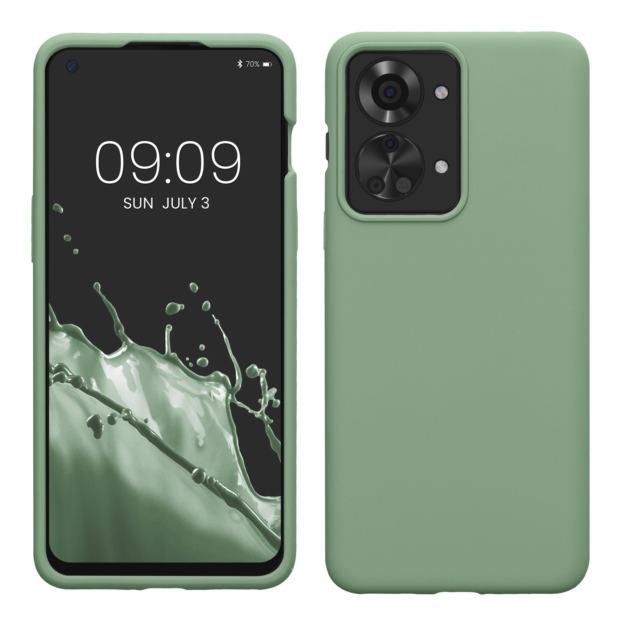 kwmobile Handyhülle Handyhülle für OnePlus Nord 2T 5G Hülle, Weiches Handy Silikon Case - Schutzhülle Cover