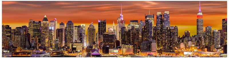 wandmotiv24 Fototapete New York bei Sonnenuntergang, glatt, Wandtapete, Motivtapete, matt, Vliestapete, selbstklebend