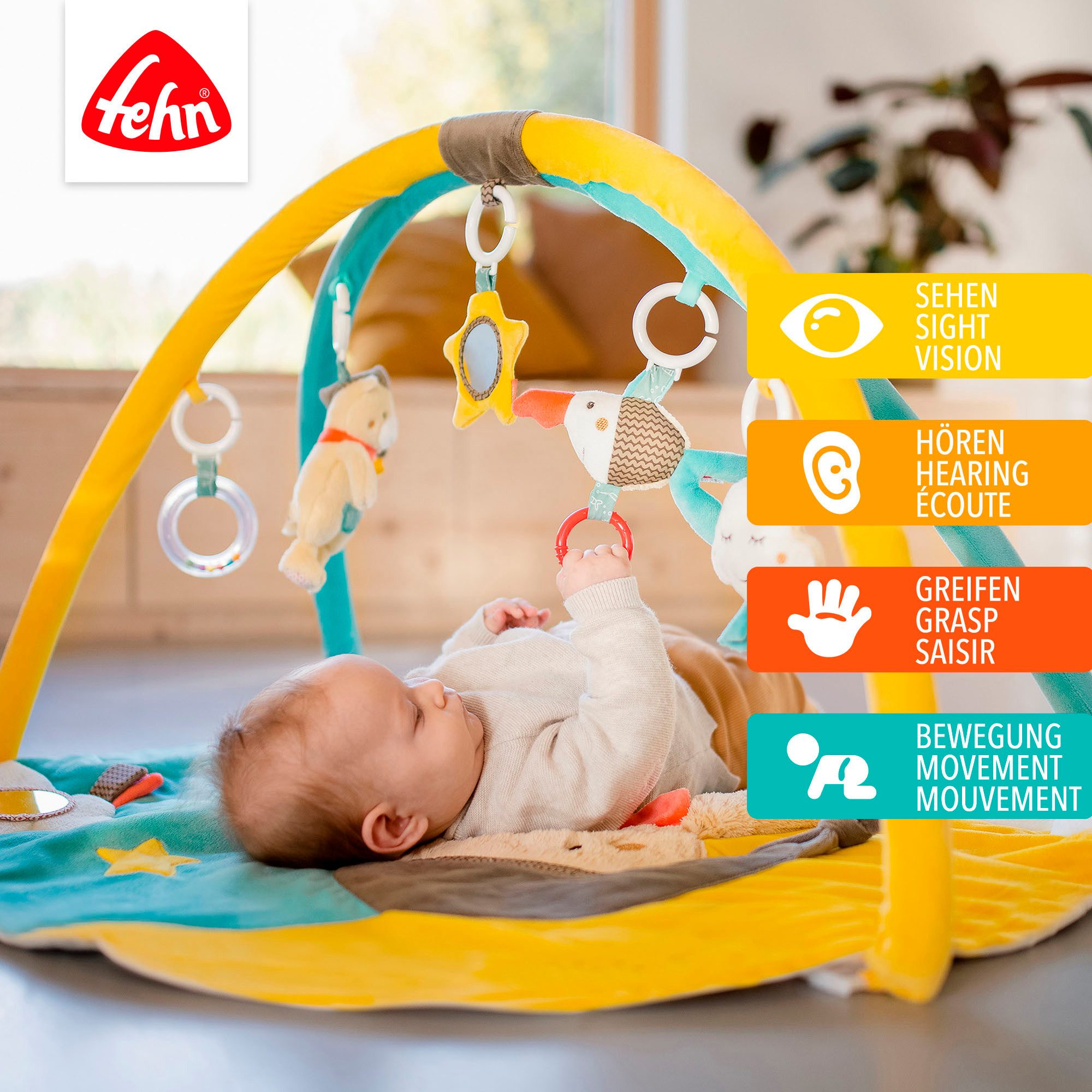 Fehn Spielbogen Bruno, 3-D-Activity-Decke, mit Krabbeldecke günstig online kaufen