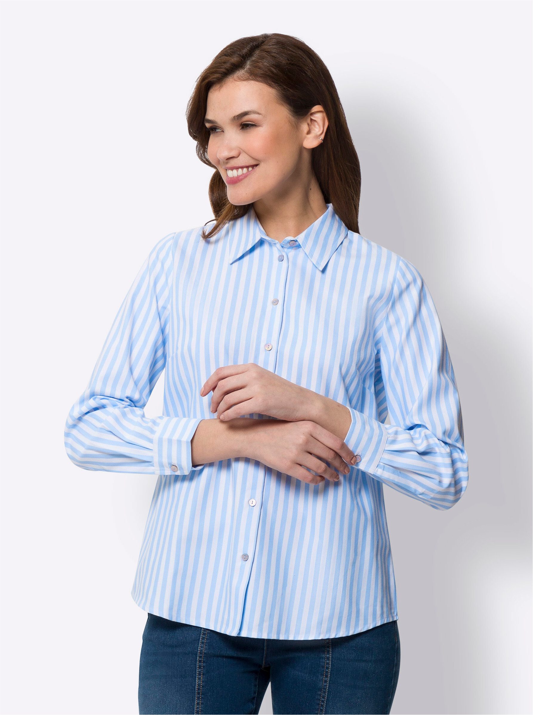 Klassische Bluse Streifenbluse