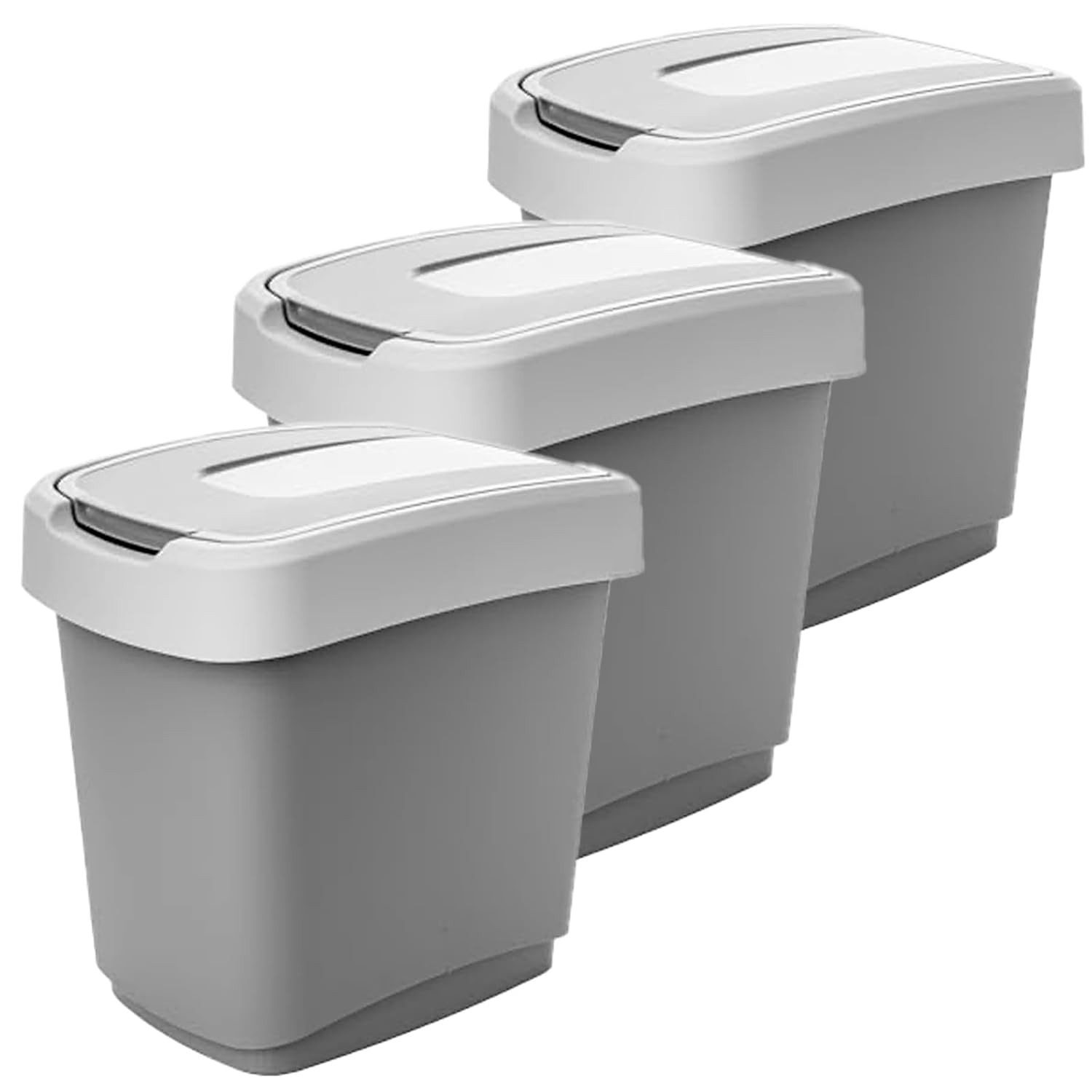 Centi Papierkorb AMRUM 15L mit Schwingdeckel, Мусорные урны für Küche, Bad & Büro
