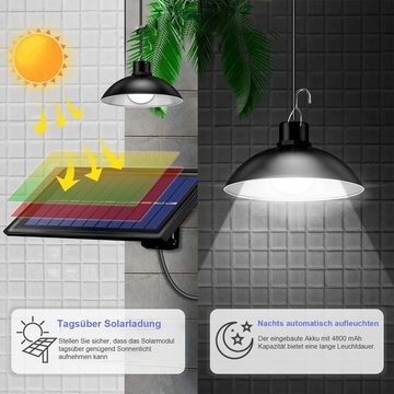 Aoucheni LED Außen-Deckenleuchte Solarleuchter, Solar-Kronleuchter mit Fernbedienung
