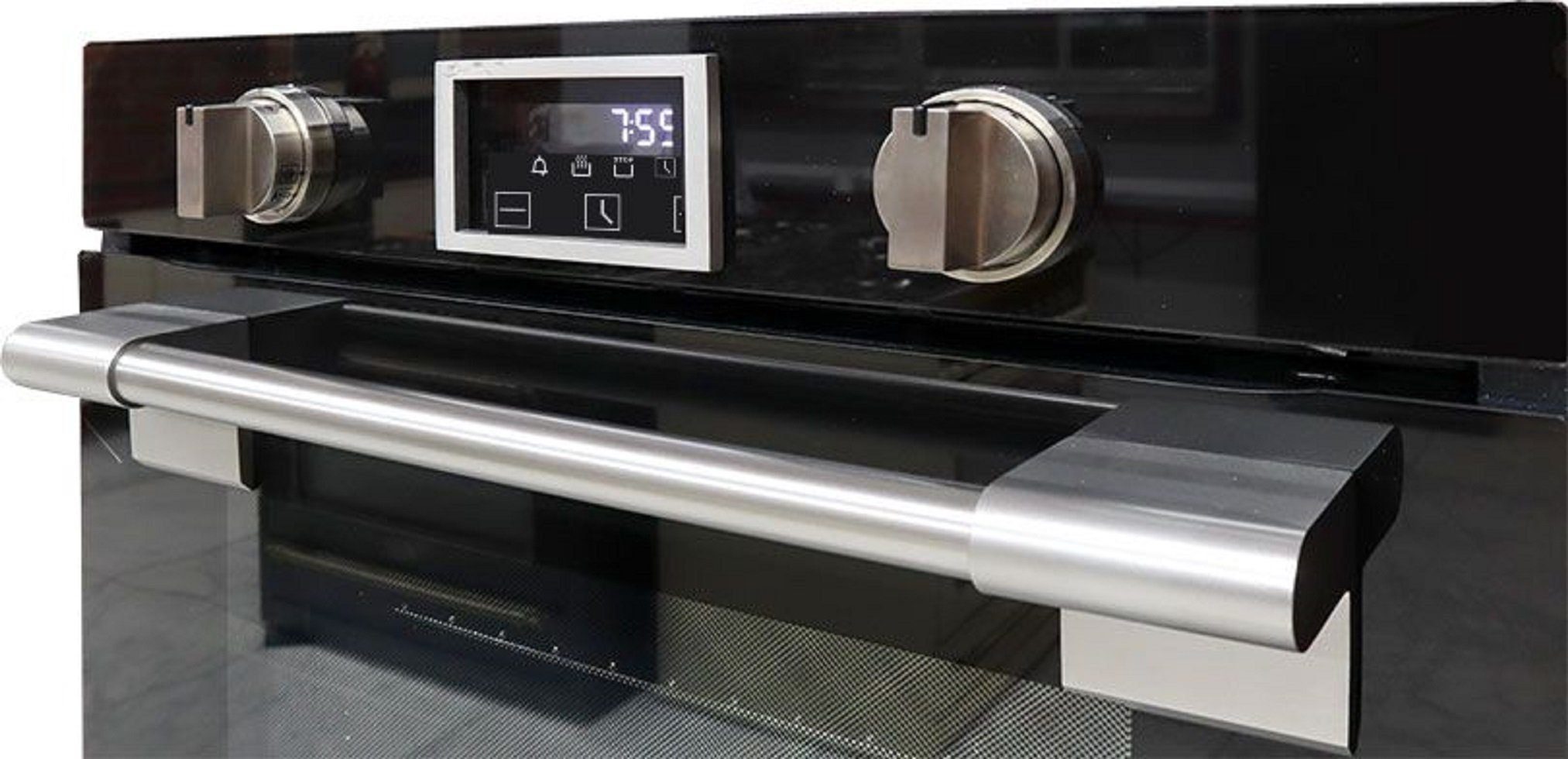 Kaiser Küchengeräte Backofen-Set EH 6338 S + KCG 6380, Einbau Elektro Backofen, massives Metall, 79L+Einbau Gaskochfeld 60cm